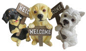 ALPINE CORPORATION, Alpine Corporation Slv236Abb 9 Welcome Dog Statuary Assorted Styles 6 Piece Display