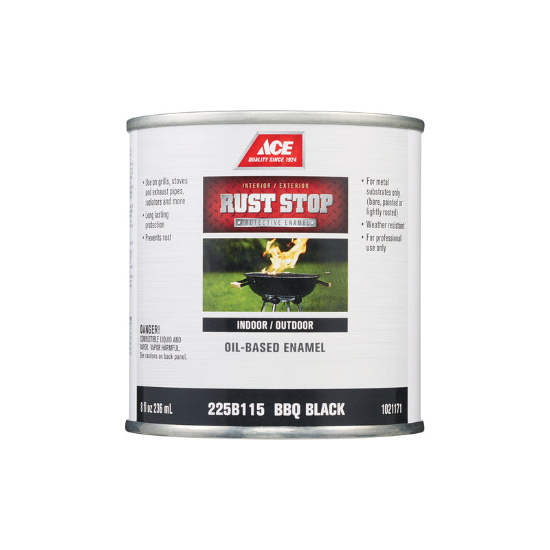 BENJAMIN MOORE - ACE PAINT, RustStop Indoor/Outdoor Gloss BBQ Black peinture émail antirouille à base d'huile 1/2pt (Pack of 6)